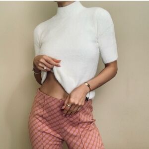 anthropologie Bailey 44 soft white fuzzy sweater, XS